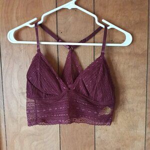 Forever 21 Women's Burgundy Bralette Padded Size XL